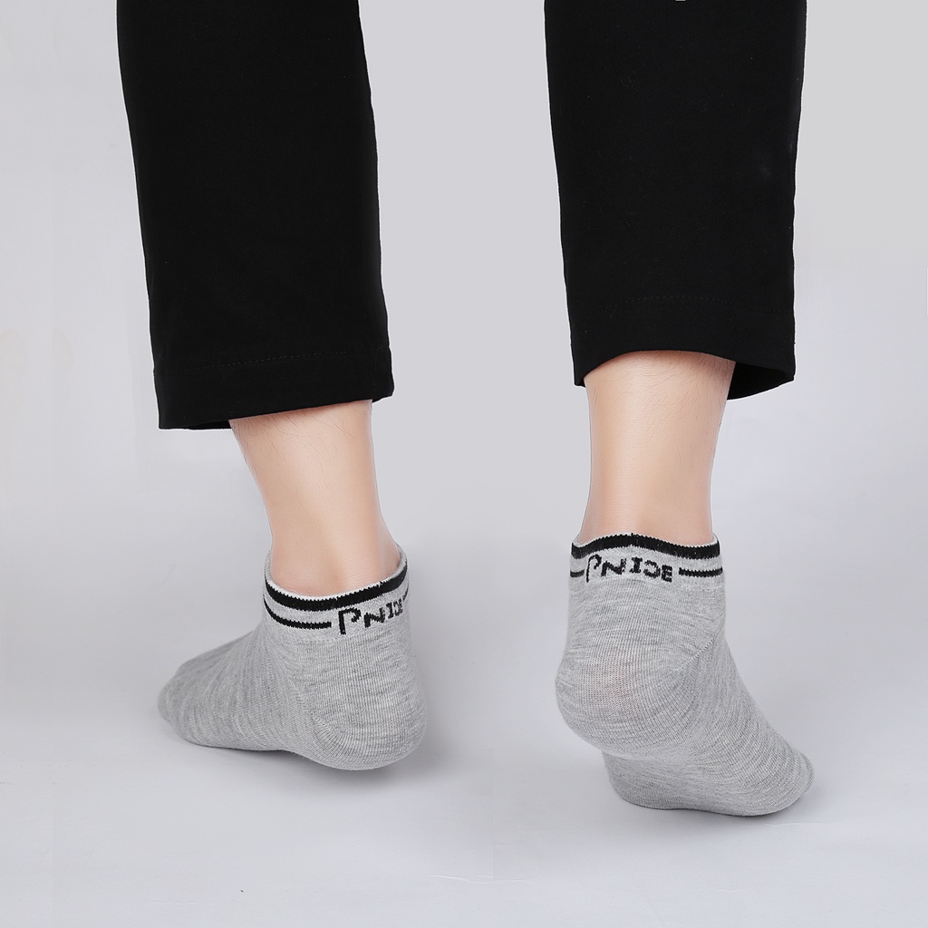 Tất vớ trơn nam nữ cổ ngắn Pnice cotton premium mềm mại, thoáng mát, kháng khuẩn, thấm hút mồ hôi chân