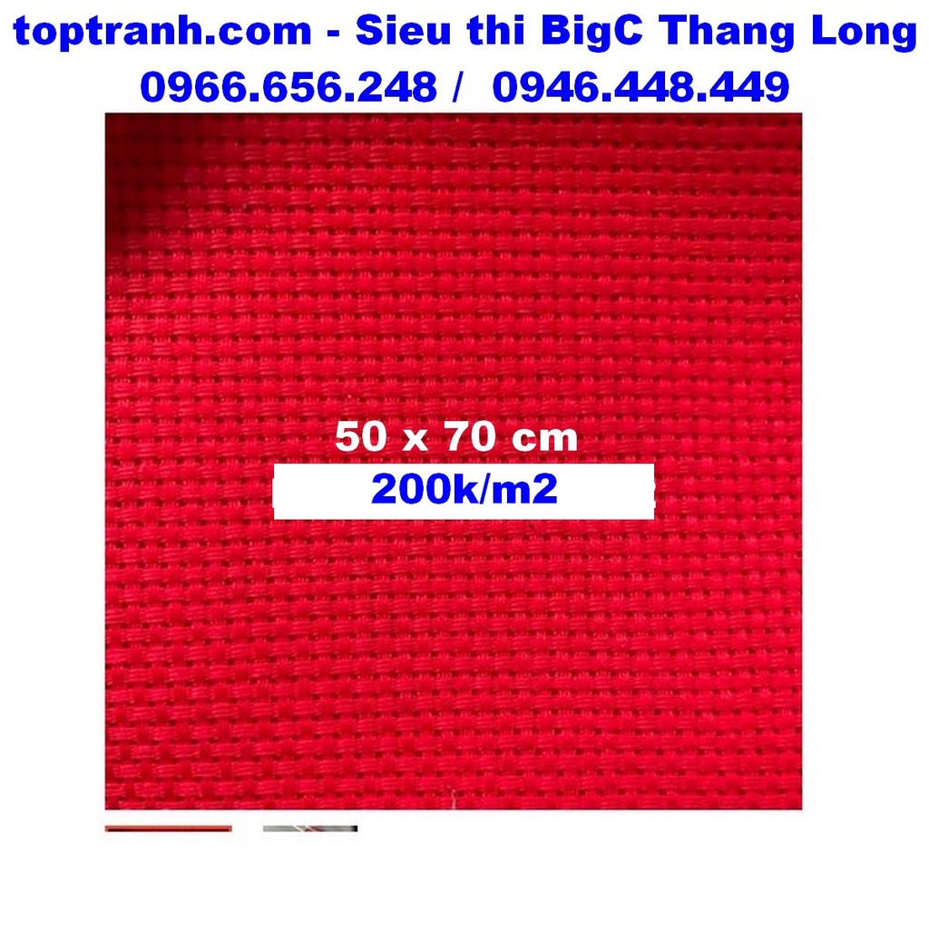 Vải đỏ thêu tranh chữ thập aida 11CT 50x70cm