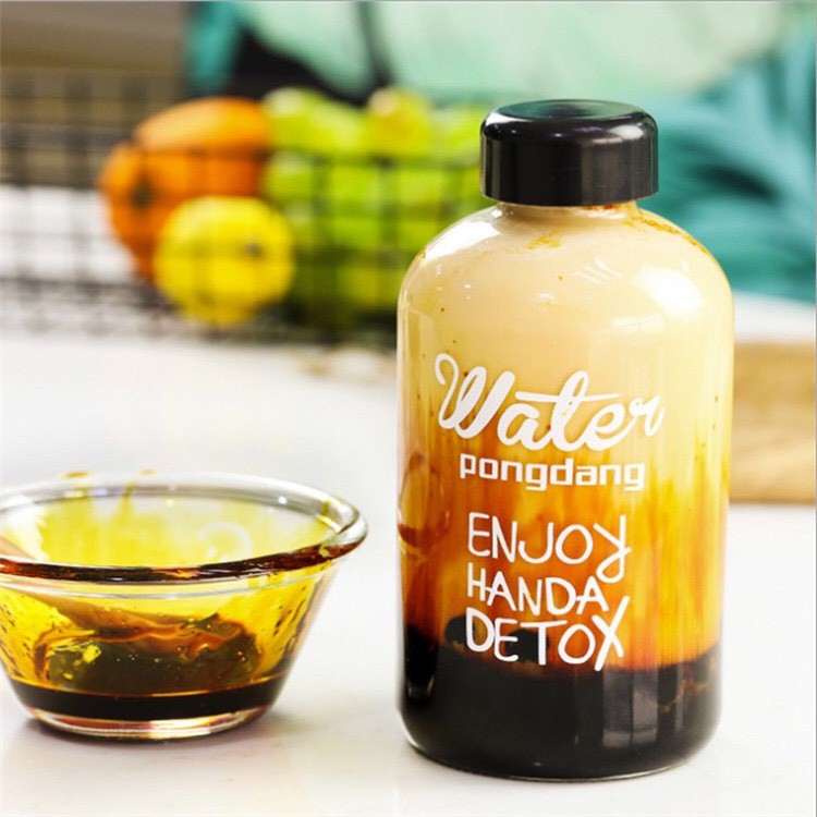 Bình đựng nước thủy tinh Pongdang Detox 600ml