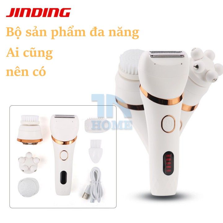 Máy rửa mặt Máy cạo tỉa lông massage mặt đa năng cao cấp JinDing JD-529