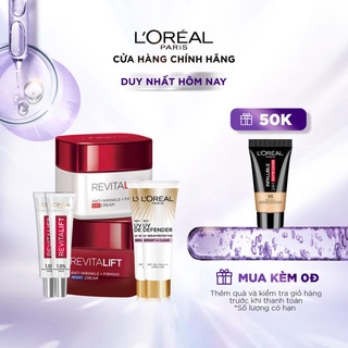 Bộ kem dưỡng chống lão hoá & 2 serum siêu cấp ẩm & 2 kem chống nắng L'Oreal Paris