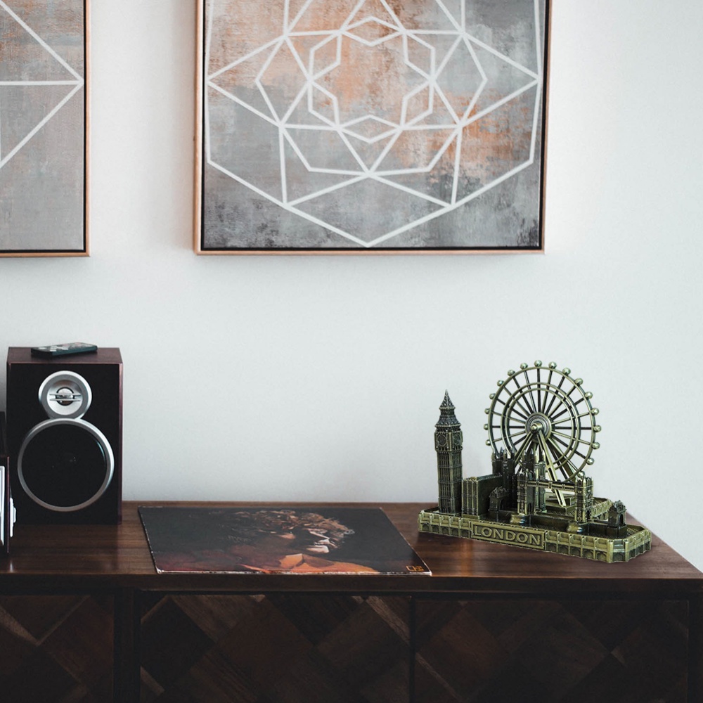 Mô hình cầu london mắt to Ben bằng đồng trang trí nội thất