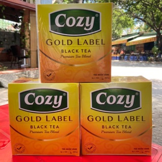 Trà Đen Cozy Nhãn Vàng 1 hộp 100 gói x 2g