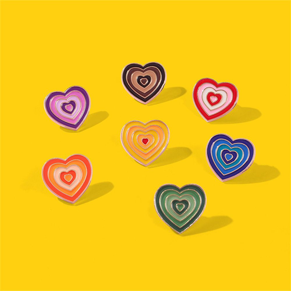 Ghim cài áo hình trái tim màu gradient MIHAN1