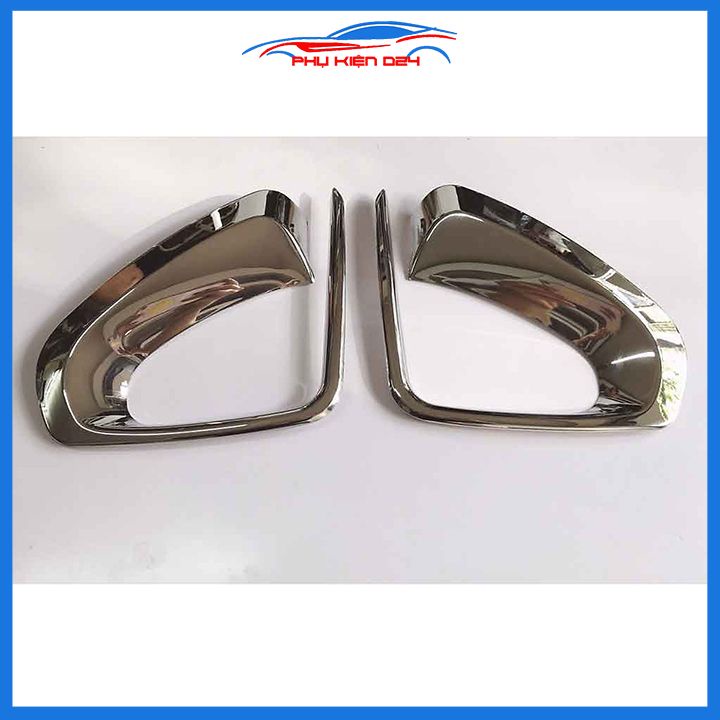 Ốp viền đèn gầm trước Fortuner 2017-2018-2019-2020 mạ Crom chống trầy trang trí làm đẹp xe