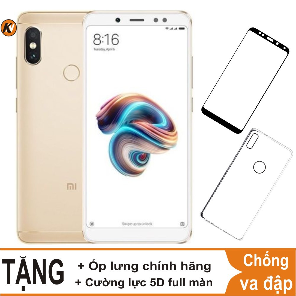 Combo Điện thoại Xiaomi Redmi Note 5 Pro 32GB Ram 3GB - Hàng nhập khẩu + Cường lực 5D full màn + Ốp lưng | BigBuy360 - bigbuy360.vn