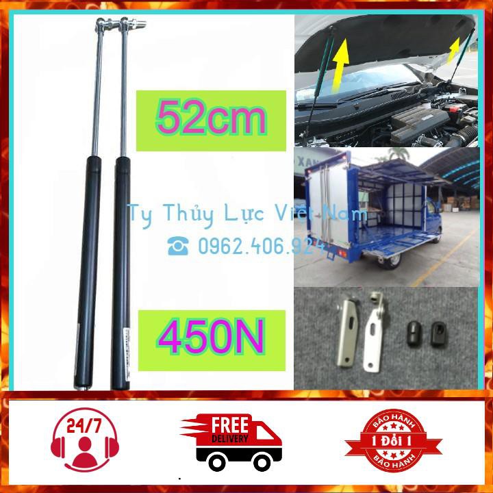 [450N-52cm] Bộ 2 Ty Ben Thủy Lực, Ty Cốp 450N Chịu Tải 45kg Dài 52cm