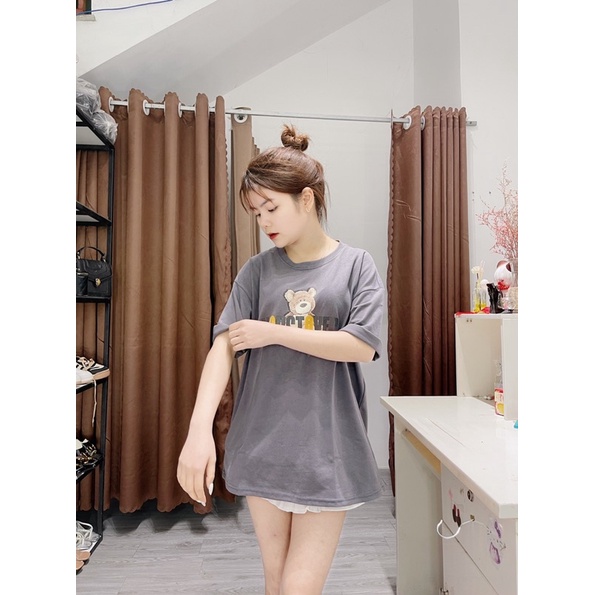 Áo phông 3158 in hình gấu form giấu quần