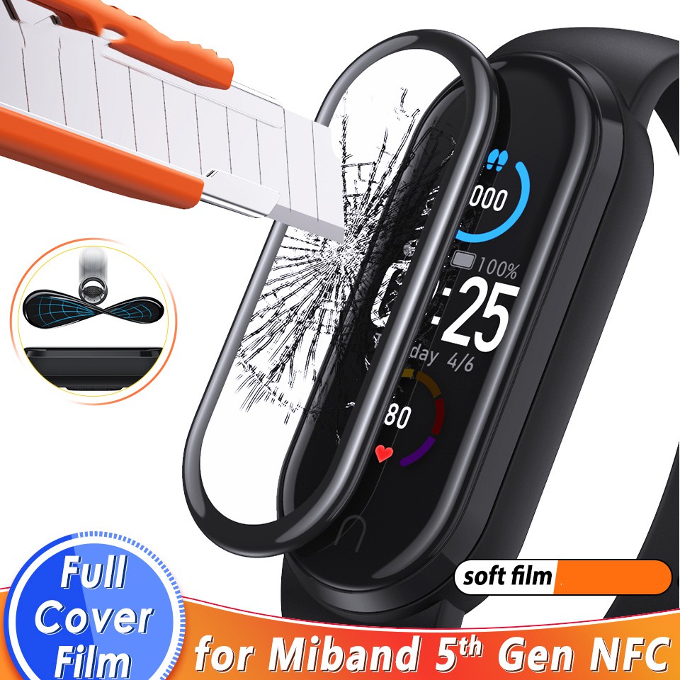 mi band 6 Kính cường lực trong suốt bảo vệ màn hình Xiaomi Mi Band 6 6 NFC 5