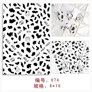 Sticker trang trí móng hình bò sữa 874