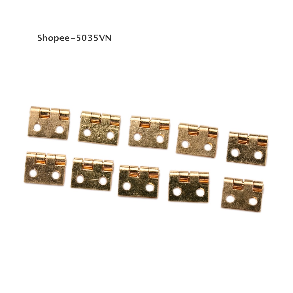 Set 10 Bản Lề Kim Loại Mini 1 / 12 Cho Đồ Nội Thất Nhà Búp Bê 3c-fd Set 10 Bản Lề Kim Loại Mini Tỉ Lệ 1 / 12 Trang Trí Nhà Búp Bê 10 Cái Mini