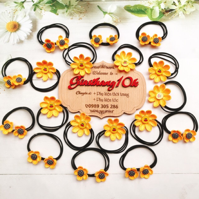 Sỉ 10 cột tóc hoa hướng dương cỡ đại