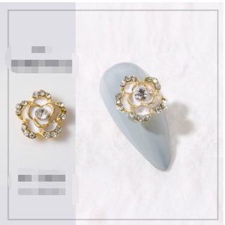 charm hoa đen trắng trang trí nail