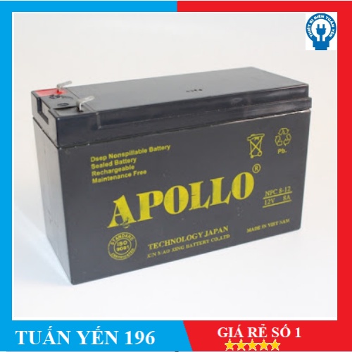 Bình Acquy 12V 1.2Ah Apollo Hàng Chính Hãng [Tuấn Yến]