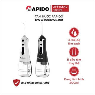 Tăm nước Rapido 300ML công nghệ Đức, công suất 5W, 5 đầu tăm thay thế