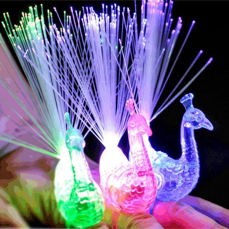Bộ 2 đèn LED sợi quang học hình con công