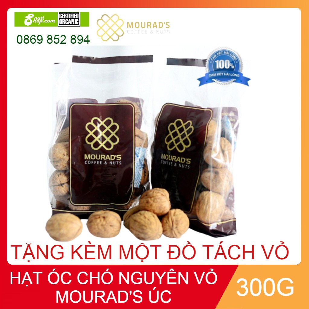 Hạt óc chó nguyên vỏ Mourad's Úc 300g