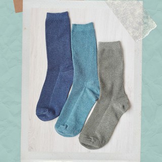 Made in Korea-Tất/Vớ trơn màu sắc vintage