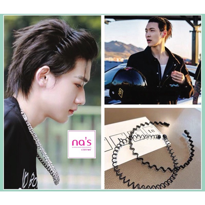 Bờm cài tóc kim loại thiết kế đơn giản cho nam và nữ