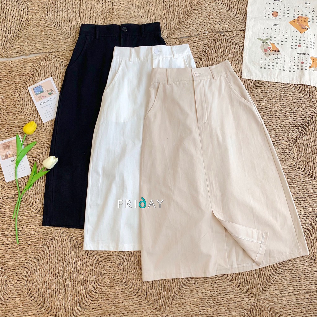 Chân váy thô 1 khuy xẻ trước Friday | BigBuy360 - bigbuy360.vn