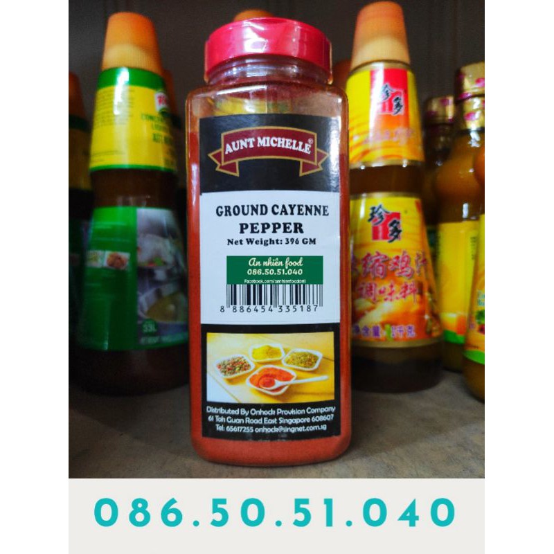 Gia vị Ground Cayenne Peppers Bột Ớt Aunt Michelle 396G
