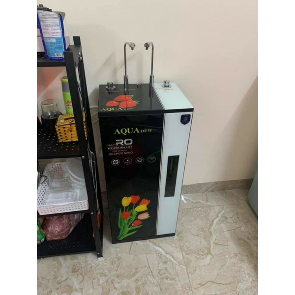 Máy lọc nước AQUA 9 cấp lọc (loại 2 vòi nóng, nguội có tủ) [ miễn phí giao hàng và lắp đặt tại Hà Nội]