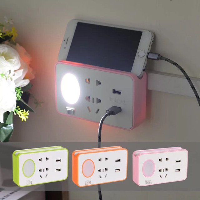 Ổ cắm không dây chia thành nhiều ổ nhiều cổng usb ,có công tắc tắt mở bóng điên và sạc được điên thoại có khe cài để lun