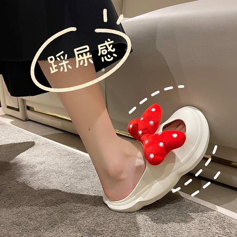 Dép Sandal Đế Dày Hai Quai Đính Nơ Thời Trang Mùa Hè Hàng Mới Dành Cho Bạn Nữ 2022