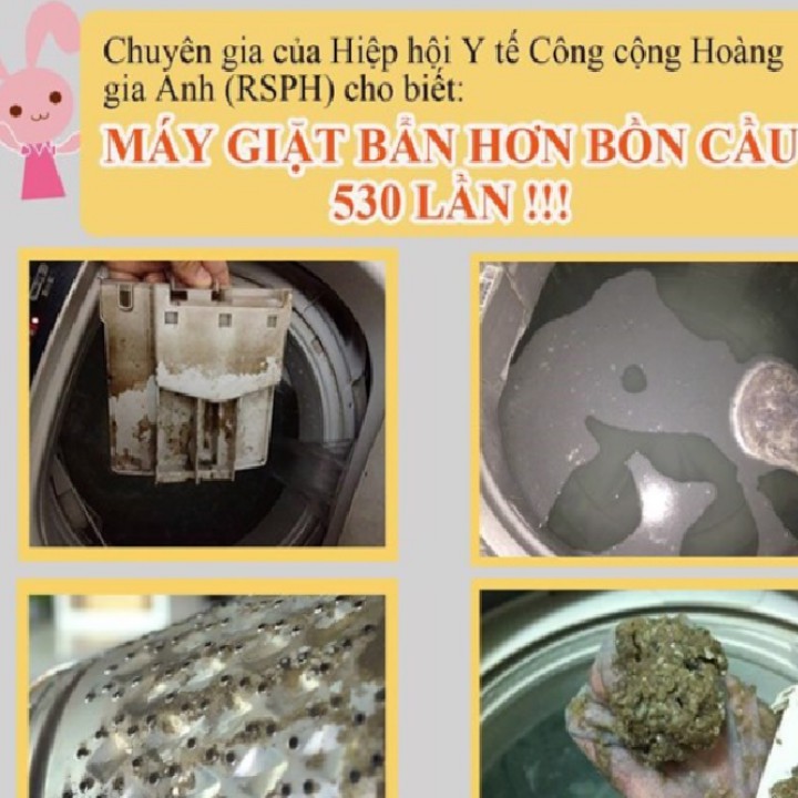 [COMBO] 3 hộp tẩy lồng giặt loại bỏ cặn bẩn làm sạch DIỆT KHUẨN cho quần áo