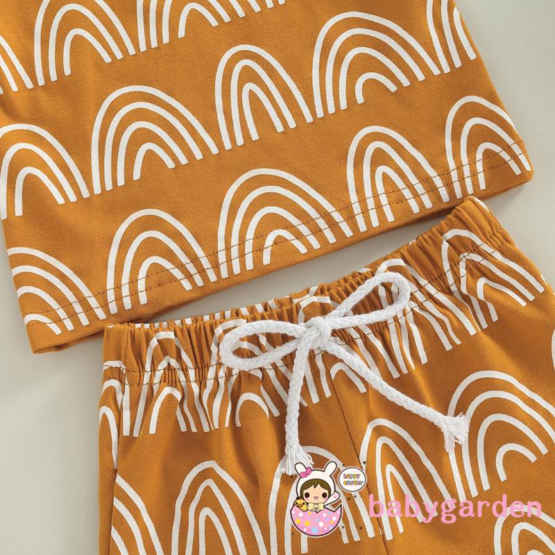 Set Áo Thun Tay Ngắn + Quần Short Màu Trắng Thời Trang Mùa Hè Cho Bé Trai Từ 0-24 Tháng Tuổi