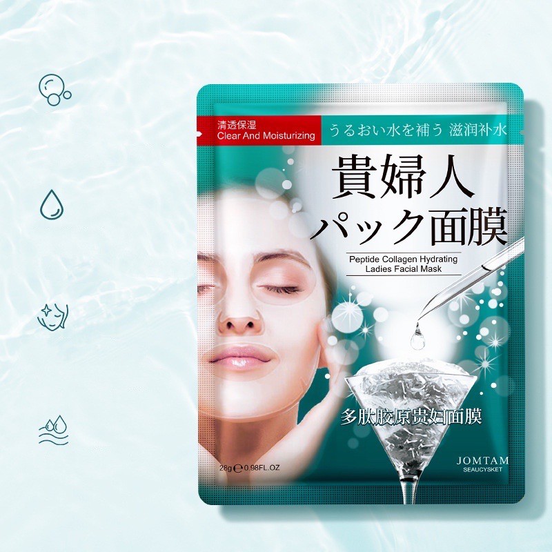 Mặt Nạ Thủy Tinh Peptide Collagen Hydrating JOMTAM mội đia trung 28g A032