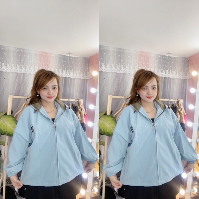 Khoác da lộn bigsize quảng châu logo bò sữ thêu 50-85kg sẵn