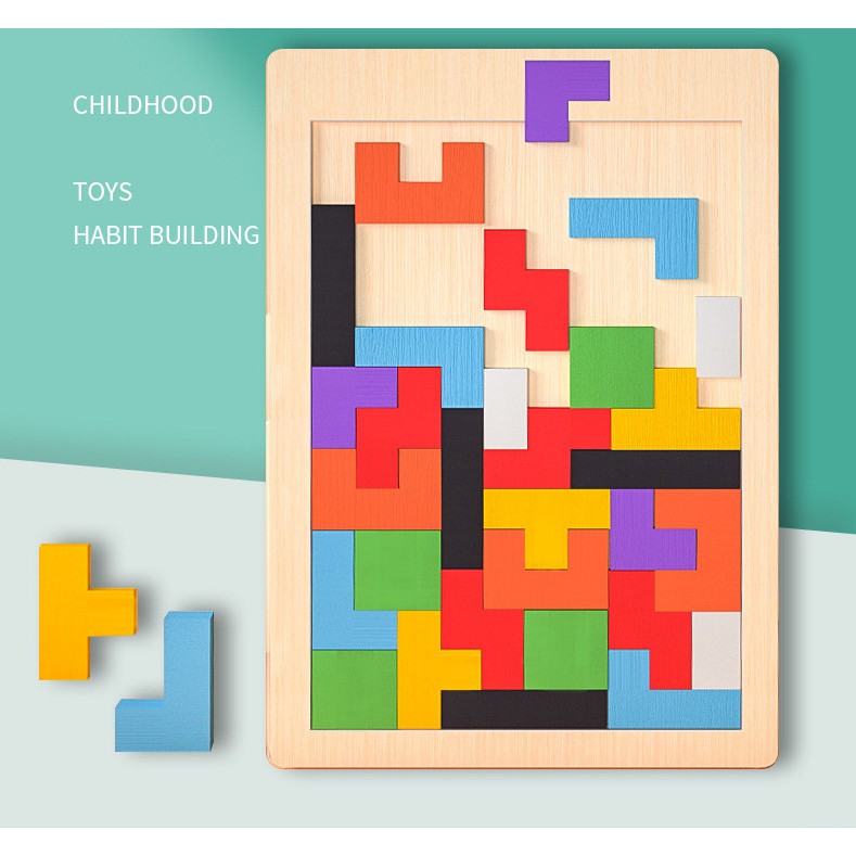 Đồ chơi cho bé xếp hình Montessori bằng gỗ trẻ em trí tuệ thông minh RUKAMO DH02