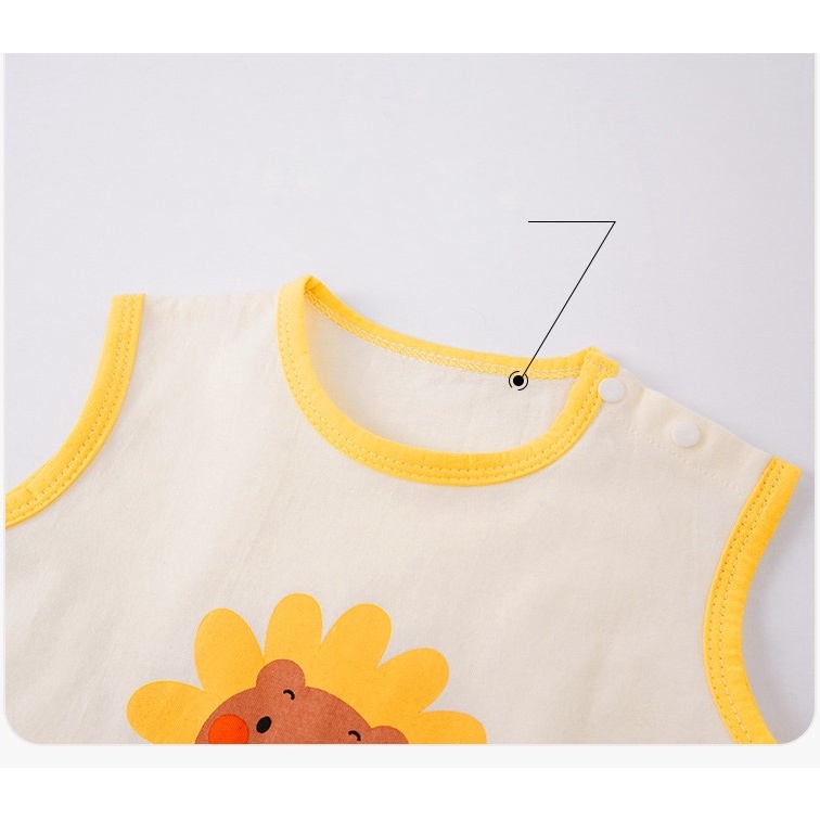 Bodysuit ba lỗ hàng Quảng Châu cao cấp siêu mát không tay body liền thân cho bé trai bé gái mặc hè