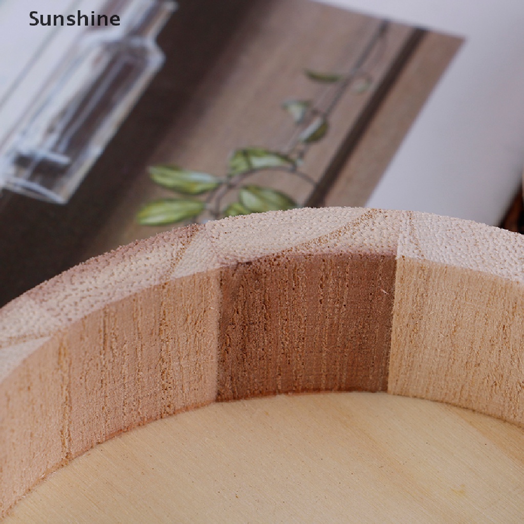 1 Hộp Quà Tặng Trang Sức Bằng Gỗ Hình Tròn