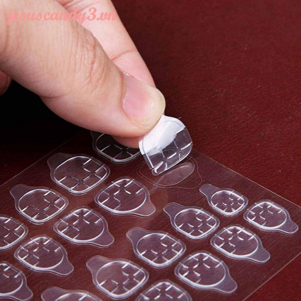Ready Stock Keo thạch hai mặt trong suốt dùng để dán móng tay DIY thân thiện với môi trường