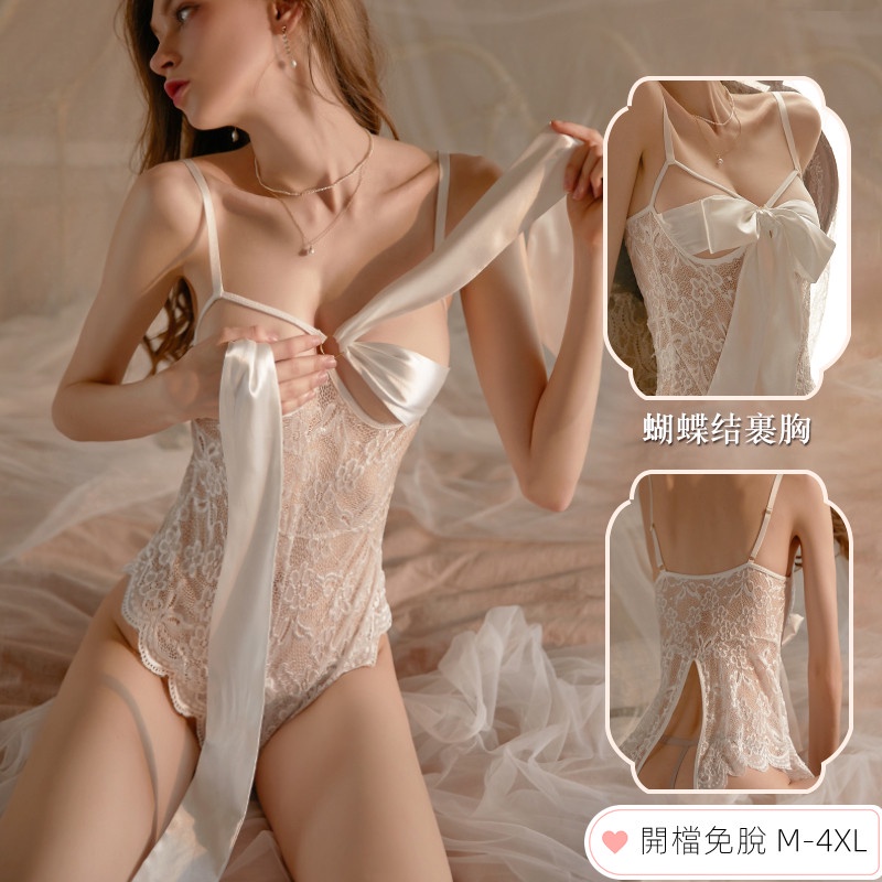 Bộ Đồ Ngủ Liền Thân Phối Ren Phong Cách Victoria / Bí Mật Quyến Rũ Cỡ Lớn M-4XL