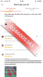 Thảm Xốp Âu Lạc 32 x 32 cm bộ 10 miếng ghép