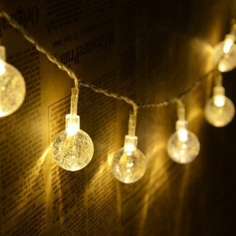 Dây đèn led Cherry Ball pha lê bi bọt giọt nước trang trí