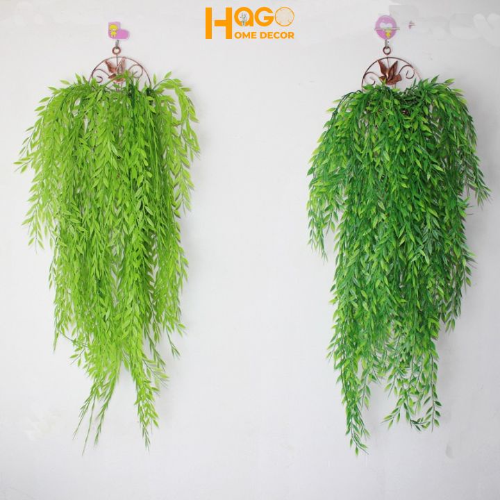 Cây giả, chùm lá liễu dài 80cm trang trí nhà, ban công, cửa hàng xanh mát