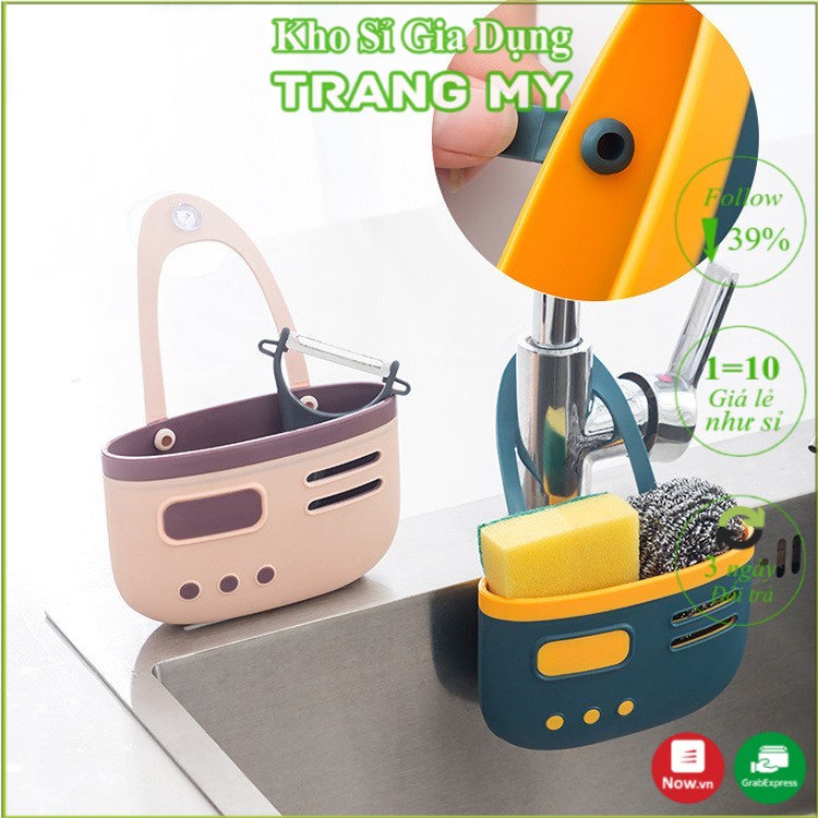 Giỏ Đựng Đồ Rửa Chén Bát Treo Góc Bồn Rửa Chén Tiện Lợi Đa Năng Mẫu Mới