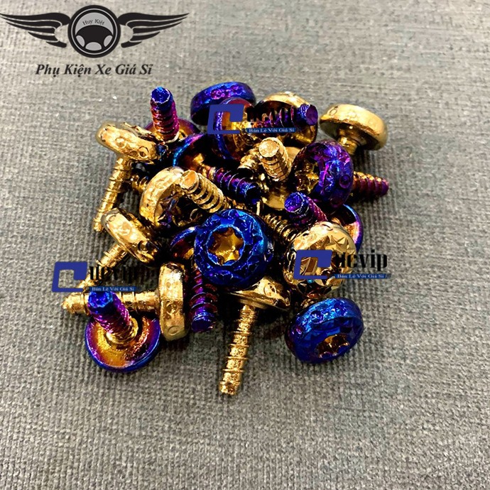 Combo 4 Ốc Xoắn Trống Đồng 5Ly Xi Titan, Vàng MS2767