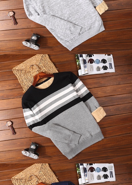 Áo len nam lót lông cực ấm