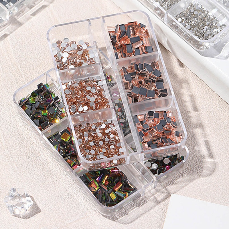 Đá Pha Lê Trong Suốt Nhiều Hình Dạng Dùng Trang Trí Móng Tay Nghệ Thuật DIY