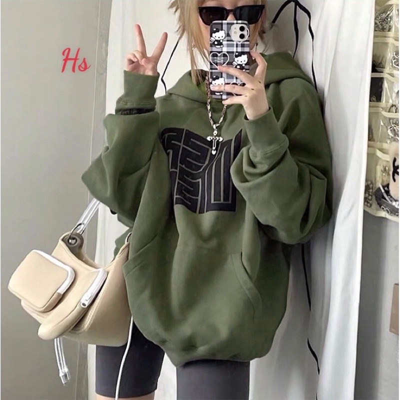 Áo hoodie họa tiết mê cung  dáng rộng chất nỉ freesize <62kg MSP6662 | BigBuy360 - bigbuy360.vn