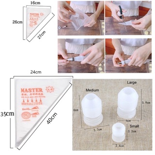 Set 10c túi bắt bông kem nilon (2 cỡ)