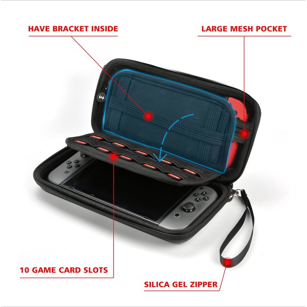 Phụ kiện Nintendo Switch Vỏ bảo vệ TPU Shell Bộ lưu trữ cứng Chống nước Túi đựng du lịch chống nước cho Nintendos Switch