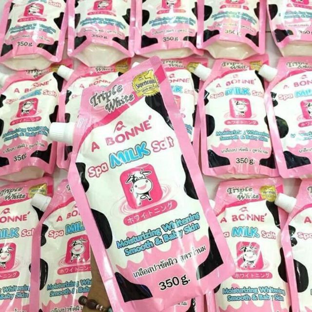 [Hàng Chuẩn]  Muối tắm sữa bò tẩy tế bào chết - A Bonne Spa Milk Salt Thái Lan 350gr | BigBuy360 - bigbuy360.vn