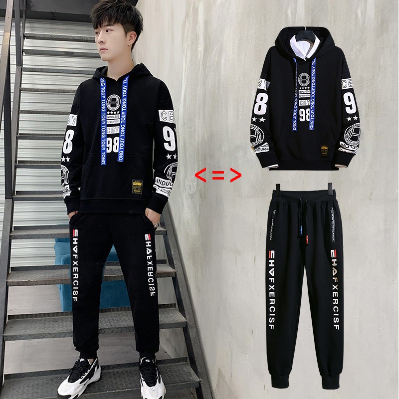 Bộ Đồ Nỉ Nam Áo Hoodies 98 Kết Hợp Quần Jogger Trẻ Trung SET NAM 9000076C