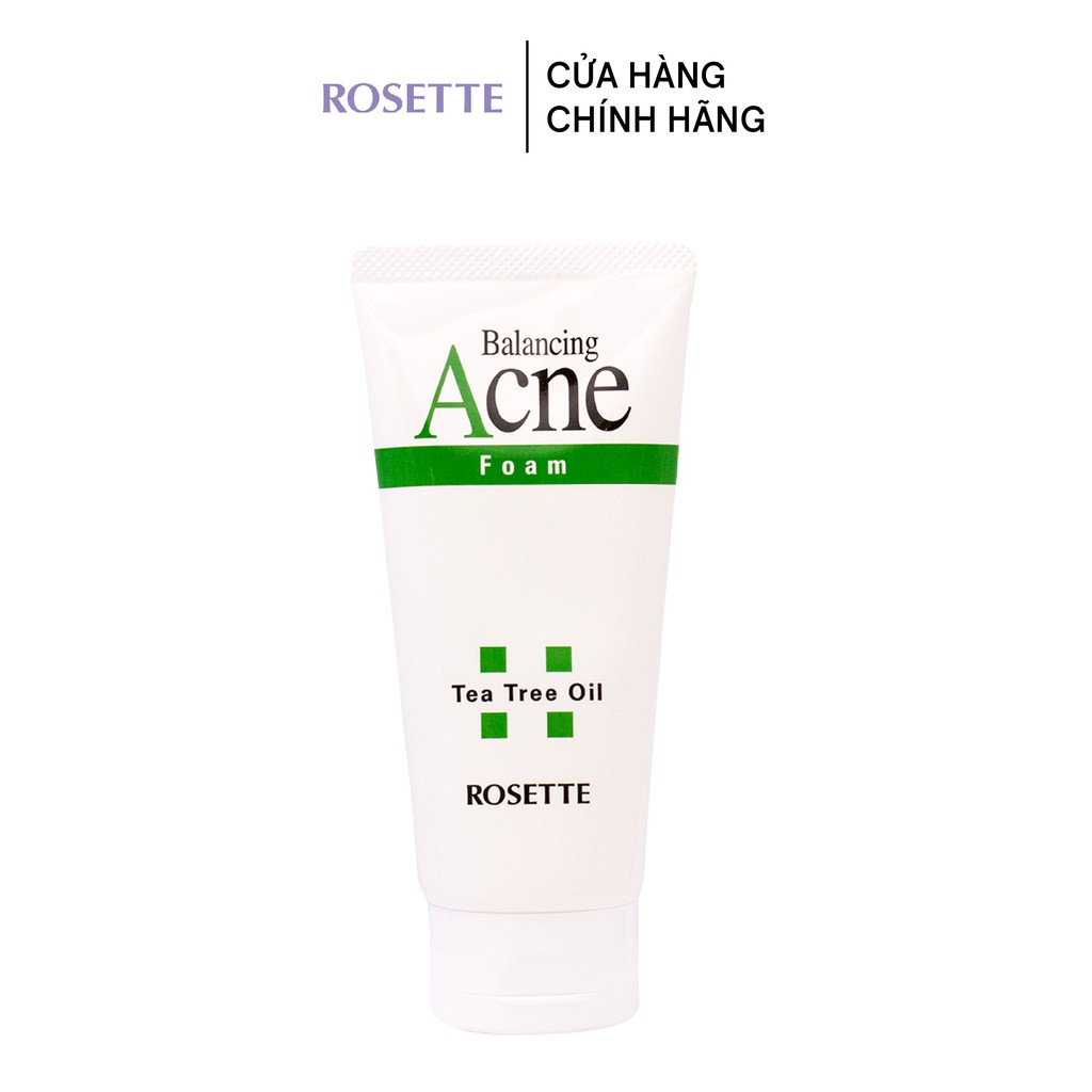 Sữa Rửa Mặt Dành Cho Da Mụn Và Da Nhạy Cảm Rosette Acne Balancing Foam 120G
